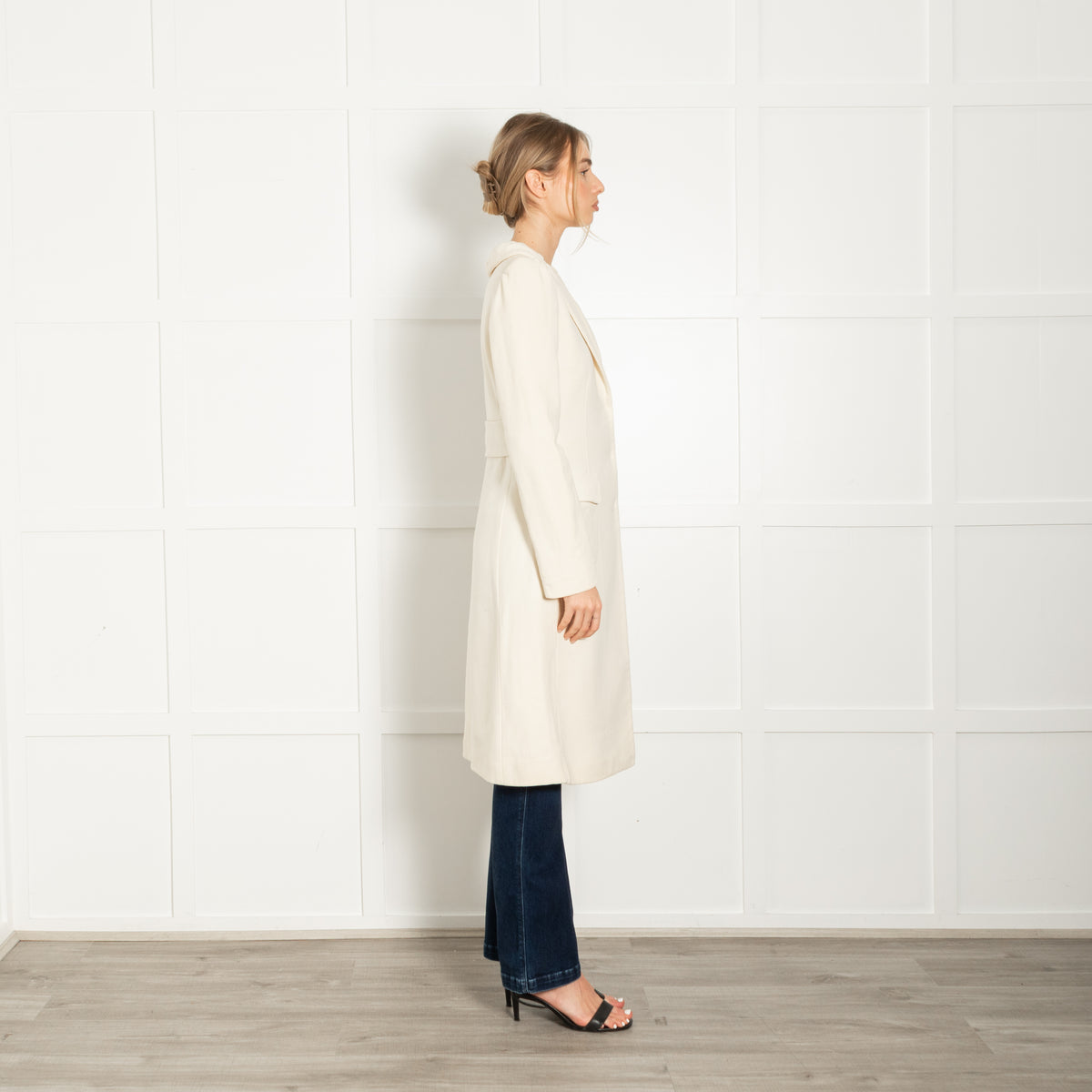 Dolce & Gabbana Pale Yellow Frill Collar Coat