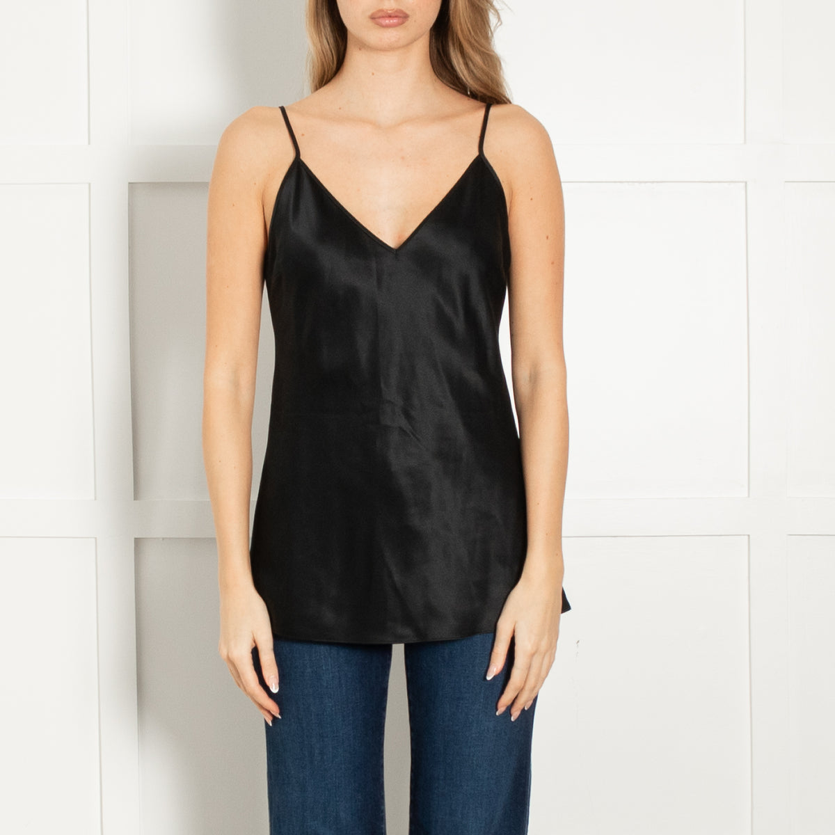 Joseph Black Silk Satin Camisole