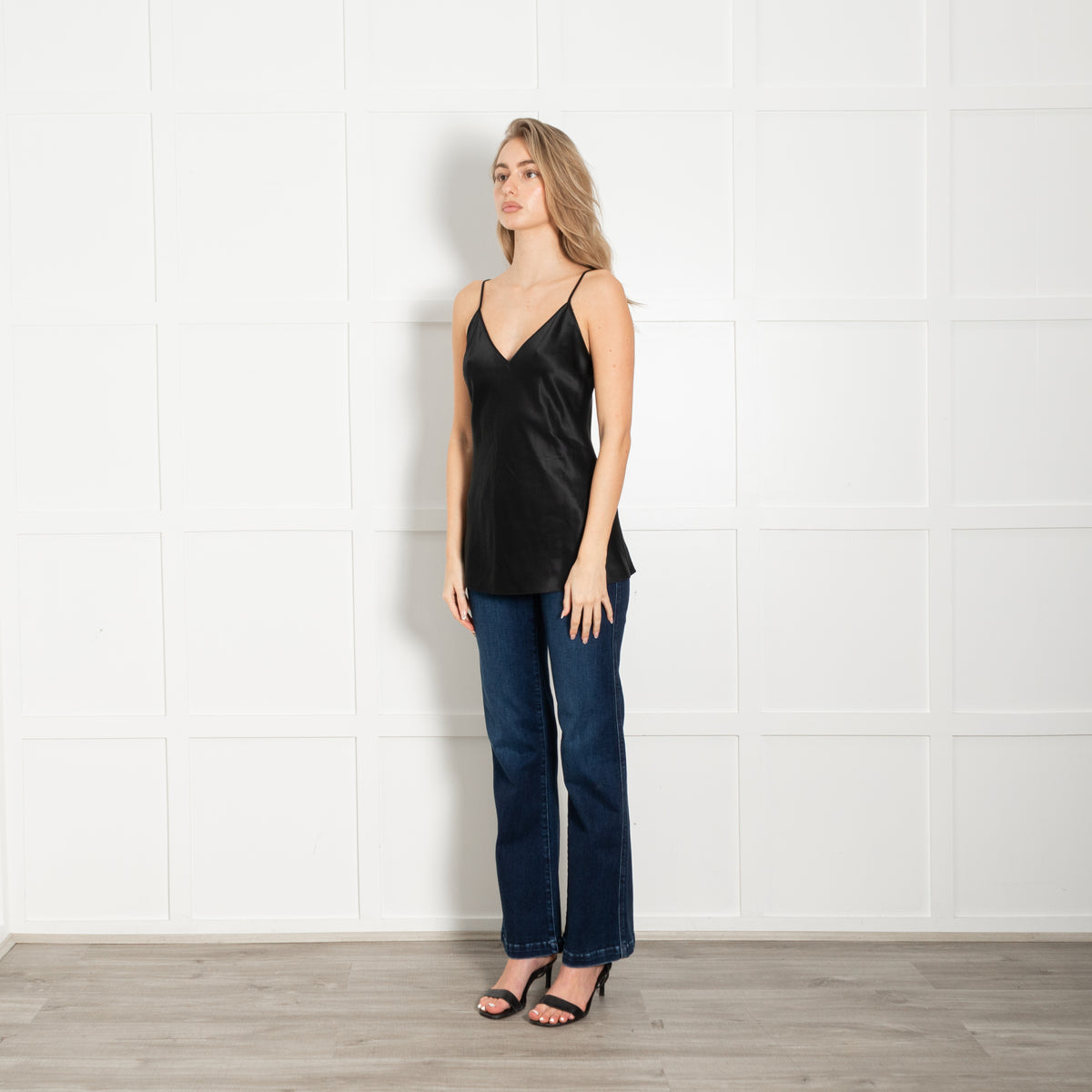 Joseph Black Silk Satin Camisole