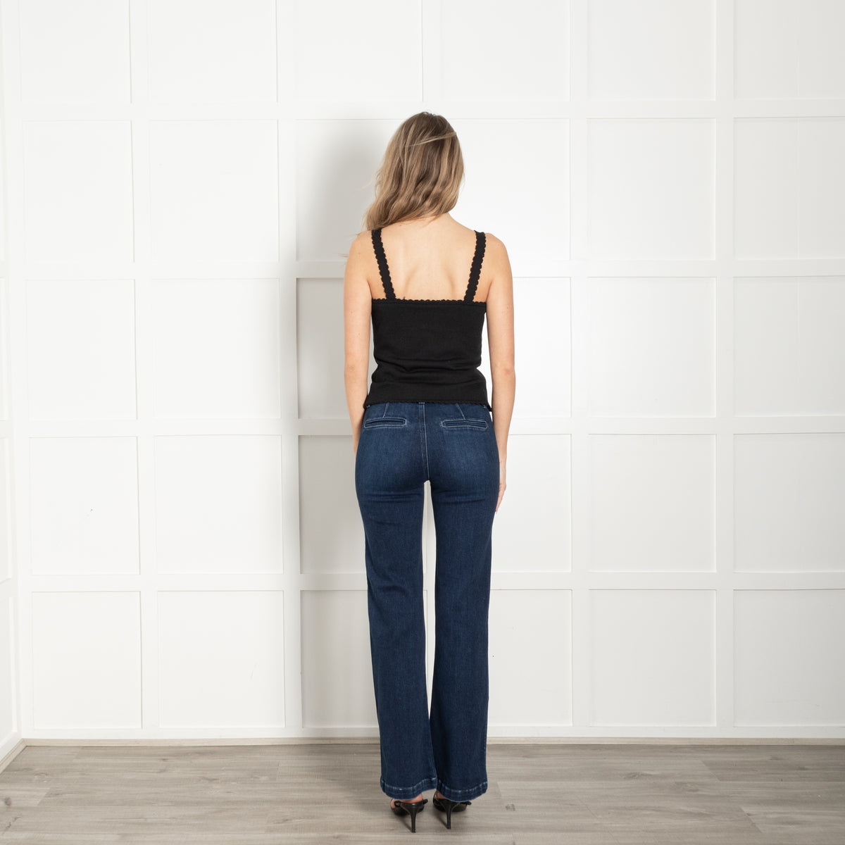 Posse Black Cotton Vest Top