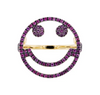 Rosa de la Cruz 18k Yellow Gold Smile Ring with Pink Sapphires