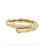 Rainbow K Bamboo XL Bracelet with White Diamonds