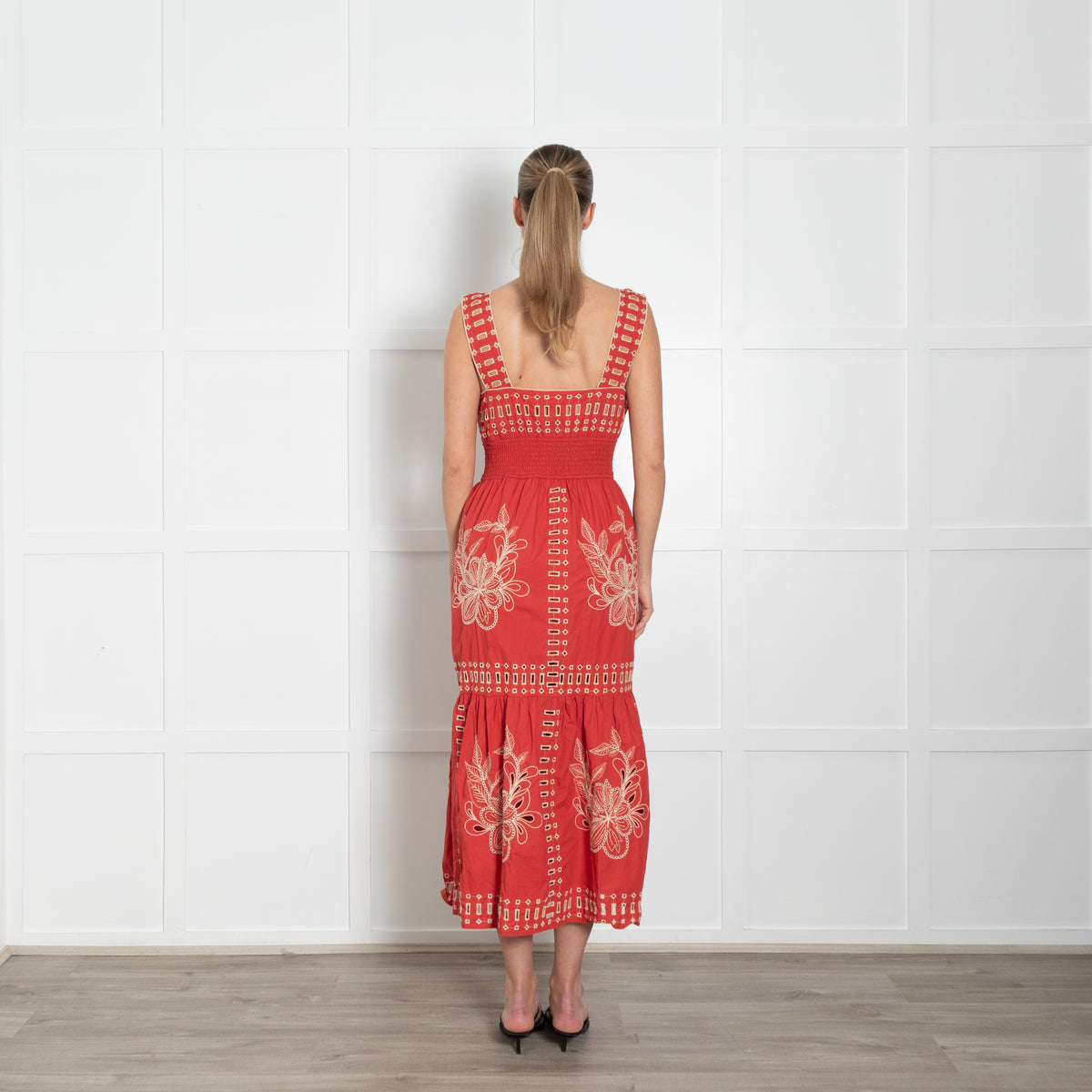 Rails Fawn Dress In Terracotta Embroidered