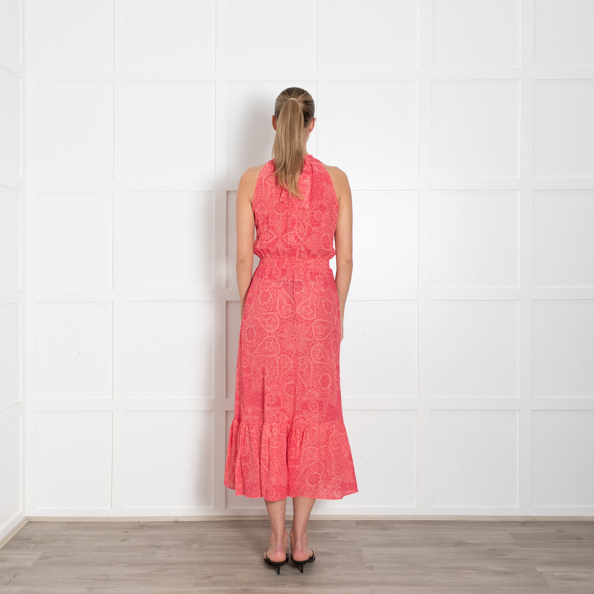 Ridley Coral Pink Sleeveless Maxi Dress