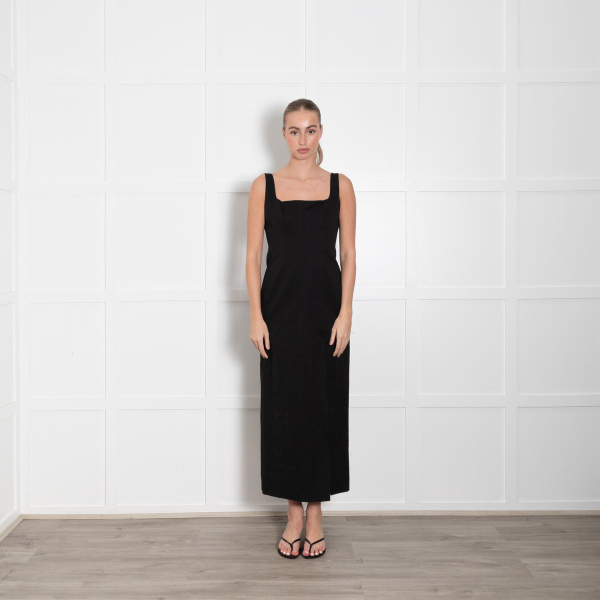 Staud Black Sleeveless Maxi Dress