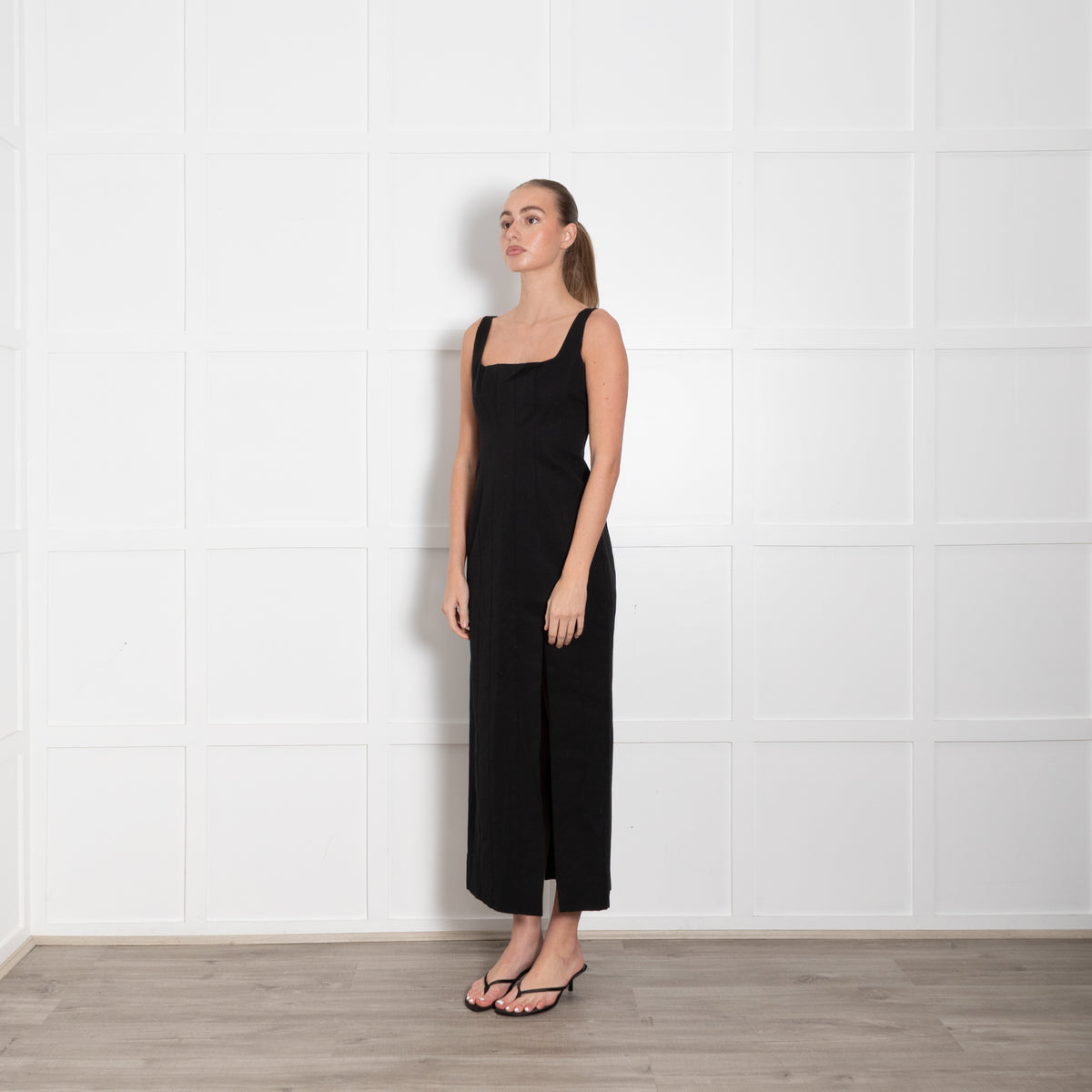 Staud Black Sleeveless Maxi Dress