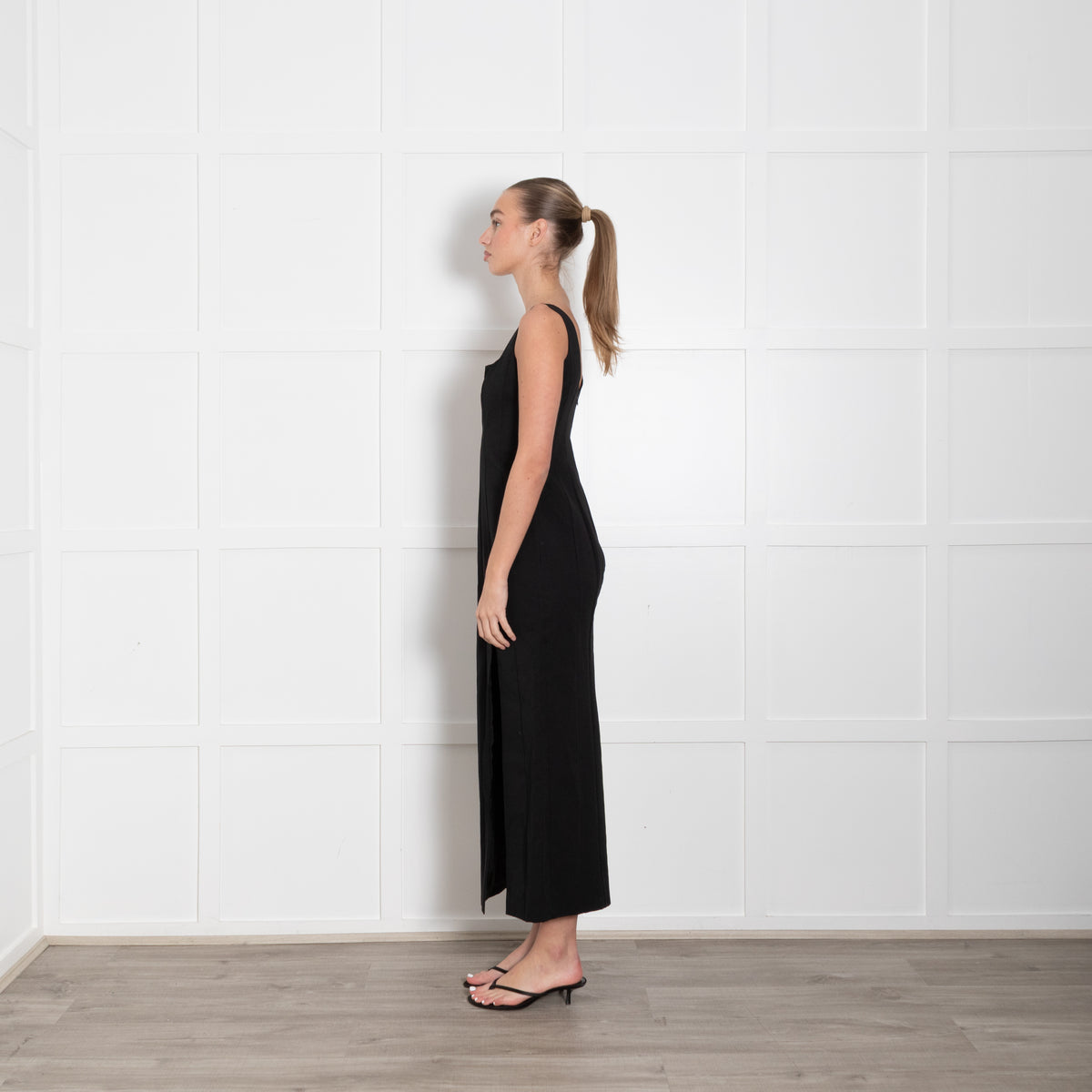 Staud Black Sleeveless Maxi Dress