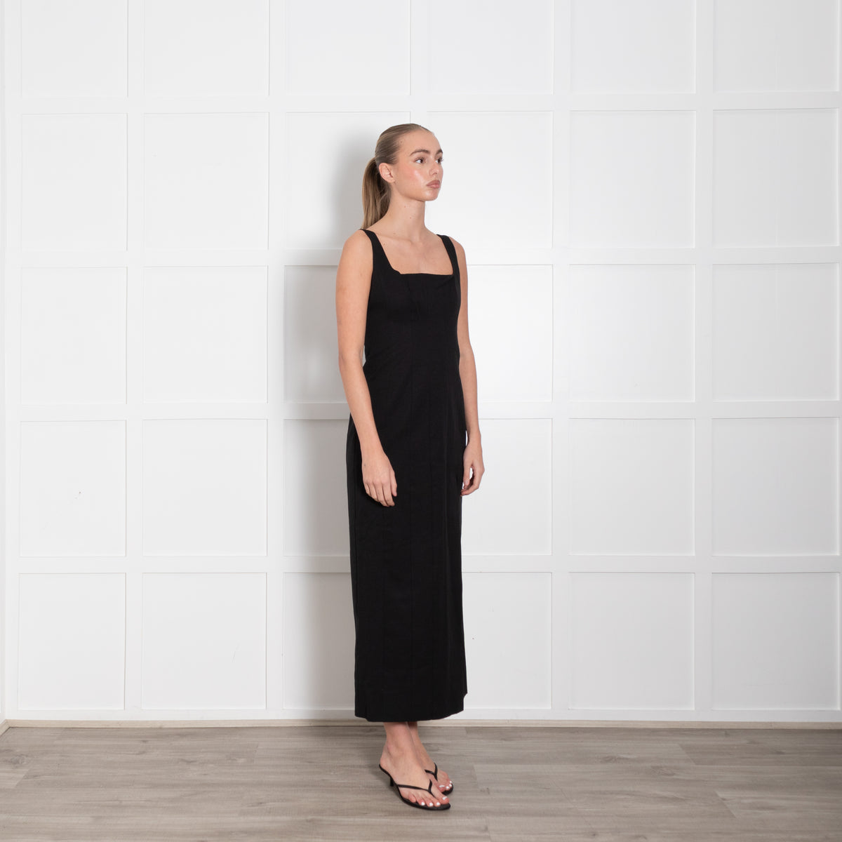 Staud Black Sleeveless Maxi Dress