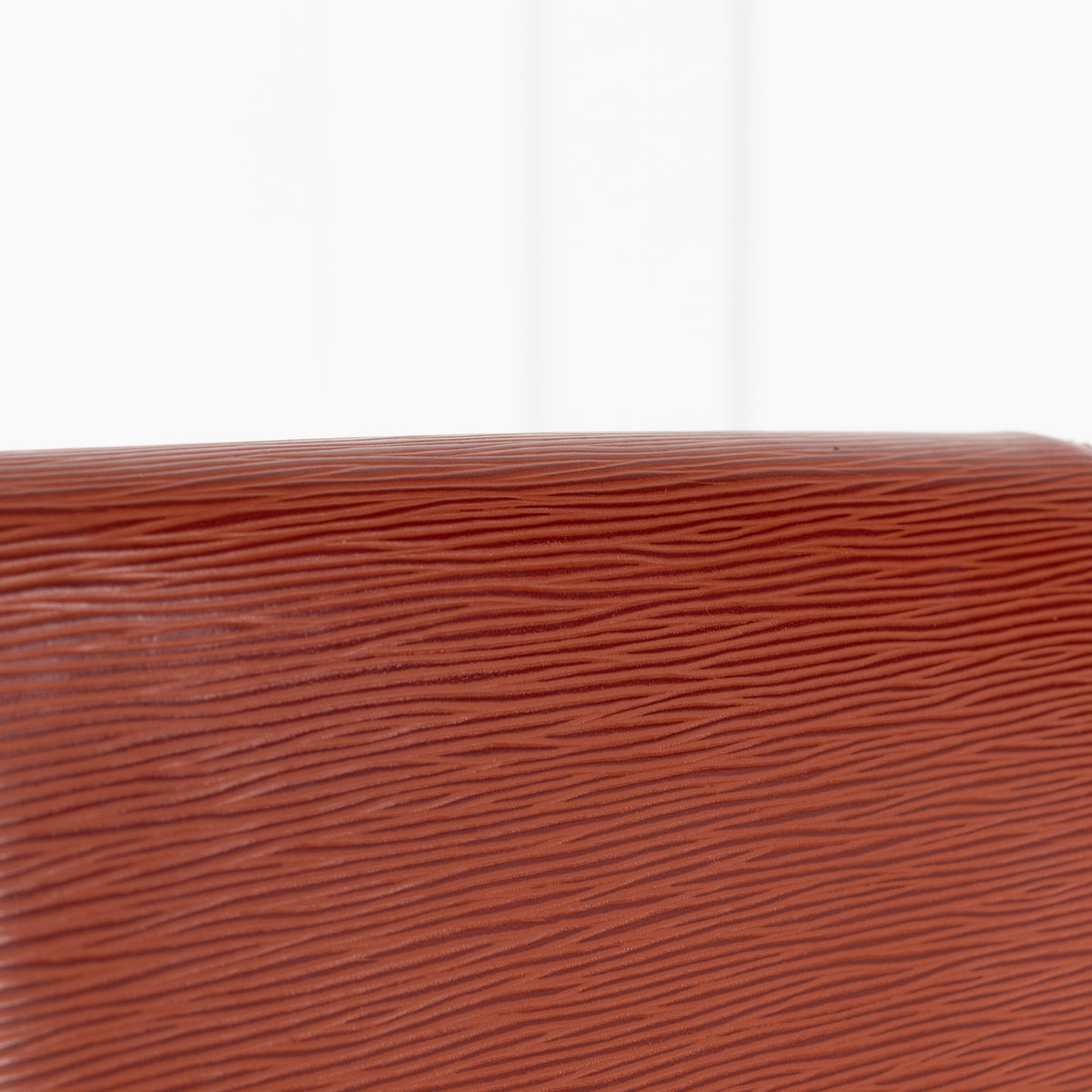 Close up of Louis Vuitton Vintage Epi Prebourg Leather Kenya Brown 36