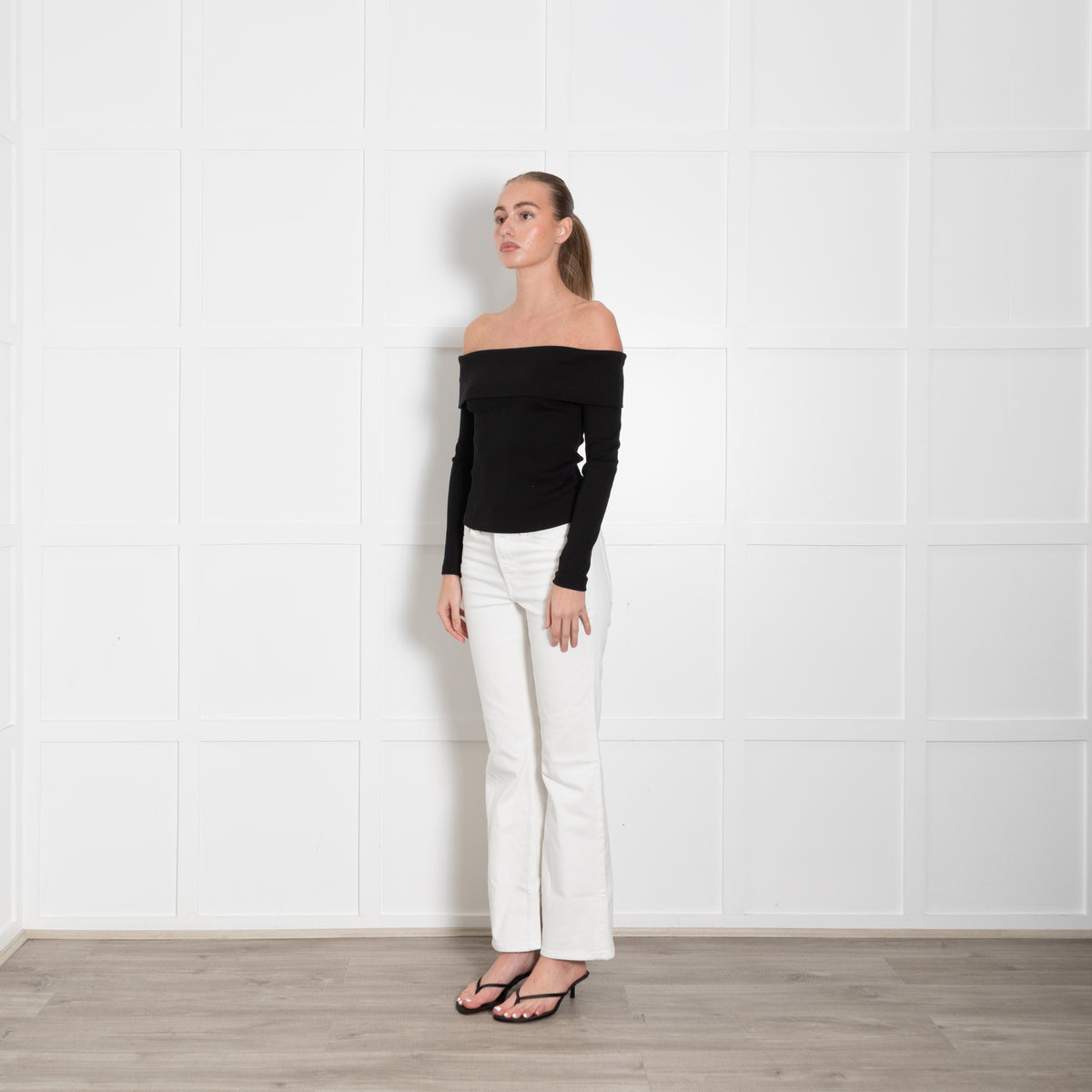 Veronica Beard Jeans Off The Shoulder Top