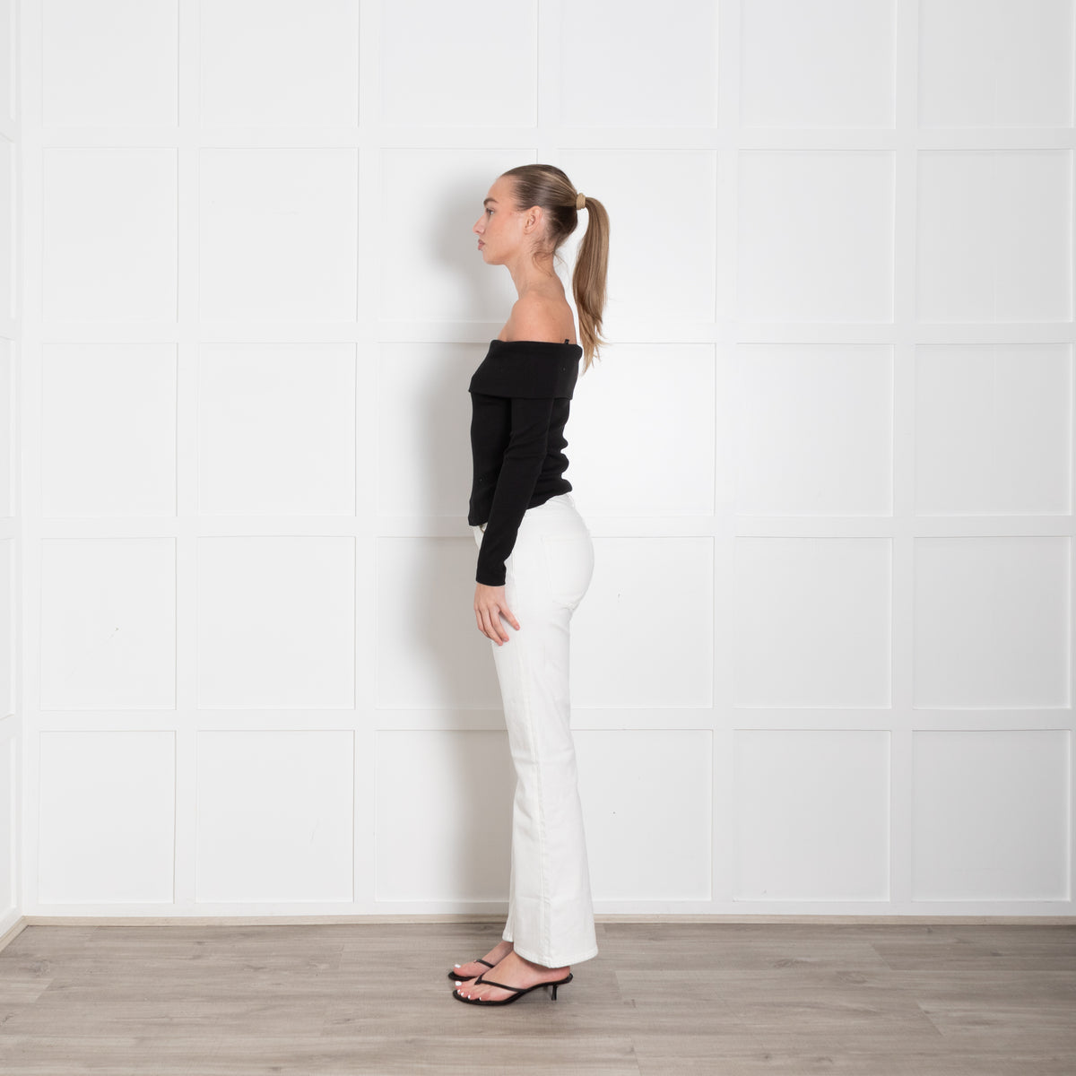 Veronica Beard Jeans Off The Shoulder Top