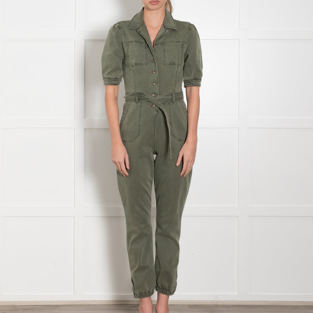 Paige Khaki Shortsleeve All in One