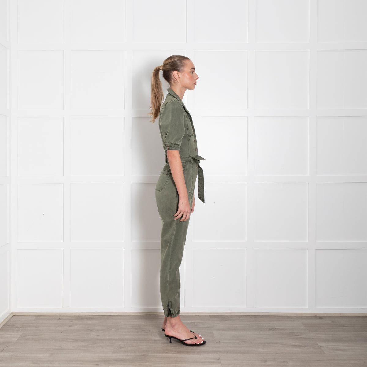 Paige Khaki Shortsleeve All in One
