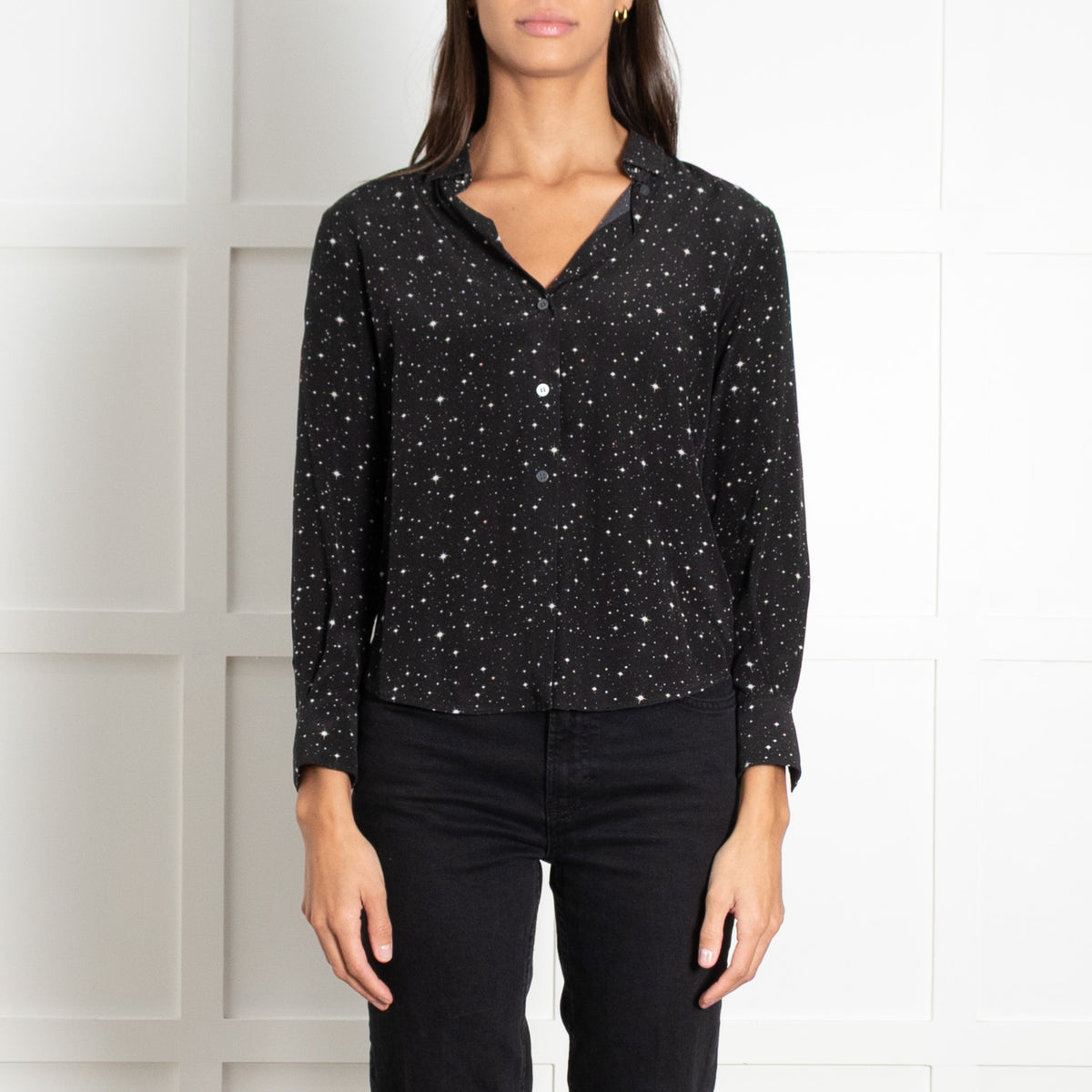Academia Black Starry Print Shirt - Image 2