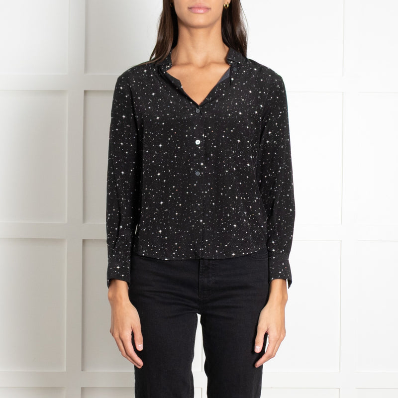 Academia Black Starry Print Shirt - Image 2