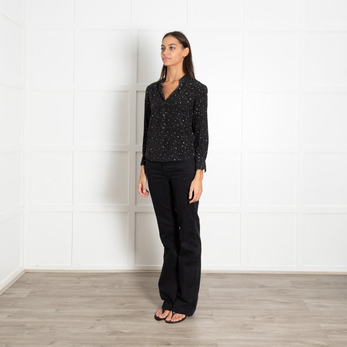 Academia Black Starry Print Shirt - Image 3