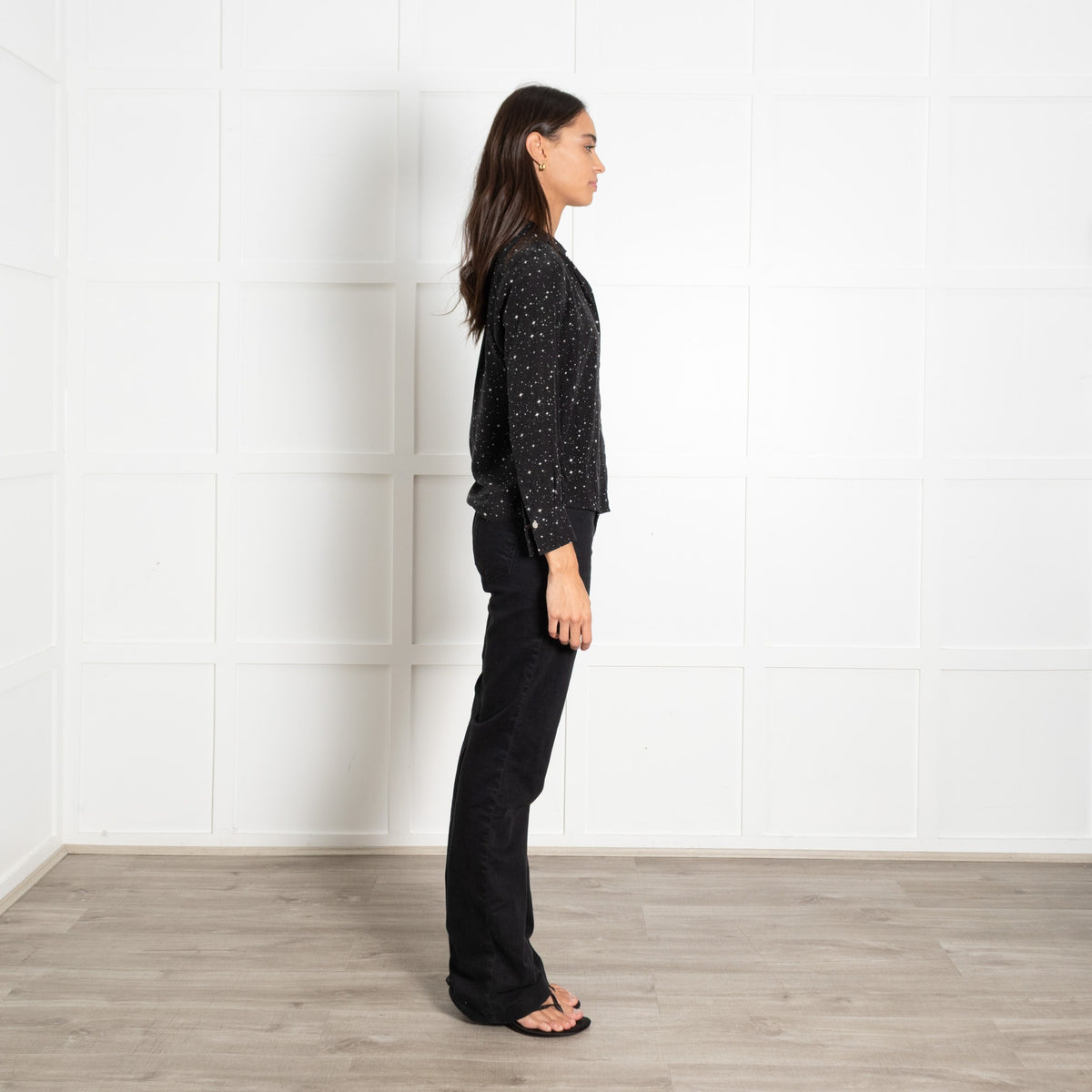 Academia Black Starry Print Shirt - Image 6