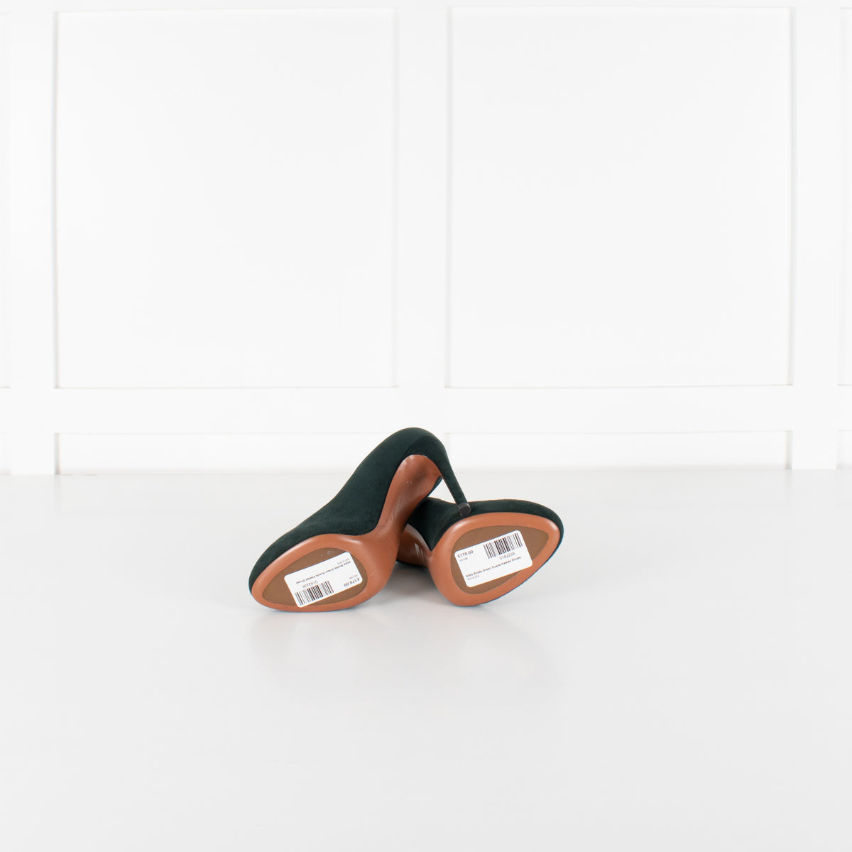 Alaïa Bottle Green Suede Heeled Shoes - Image 8