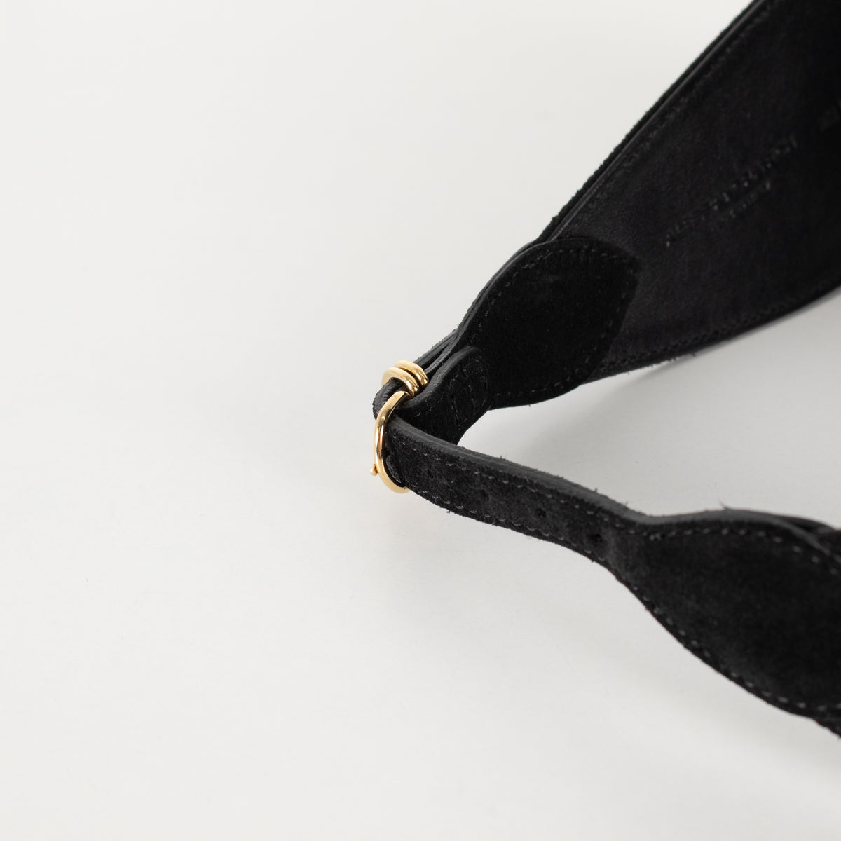 Alessandra Rich Black Suede Crystal Buckle Belt - Image 10
