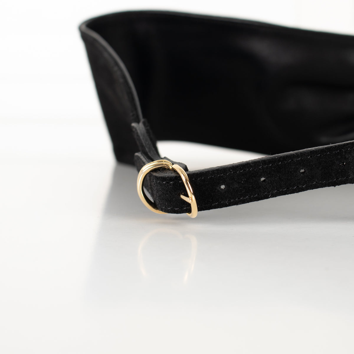 Alessandra Rich Black Suede Crystal Buckle Belt - Image 11
