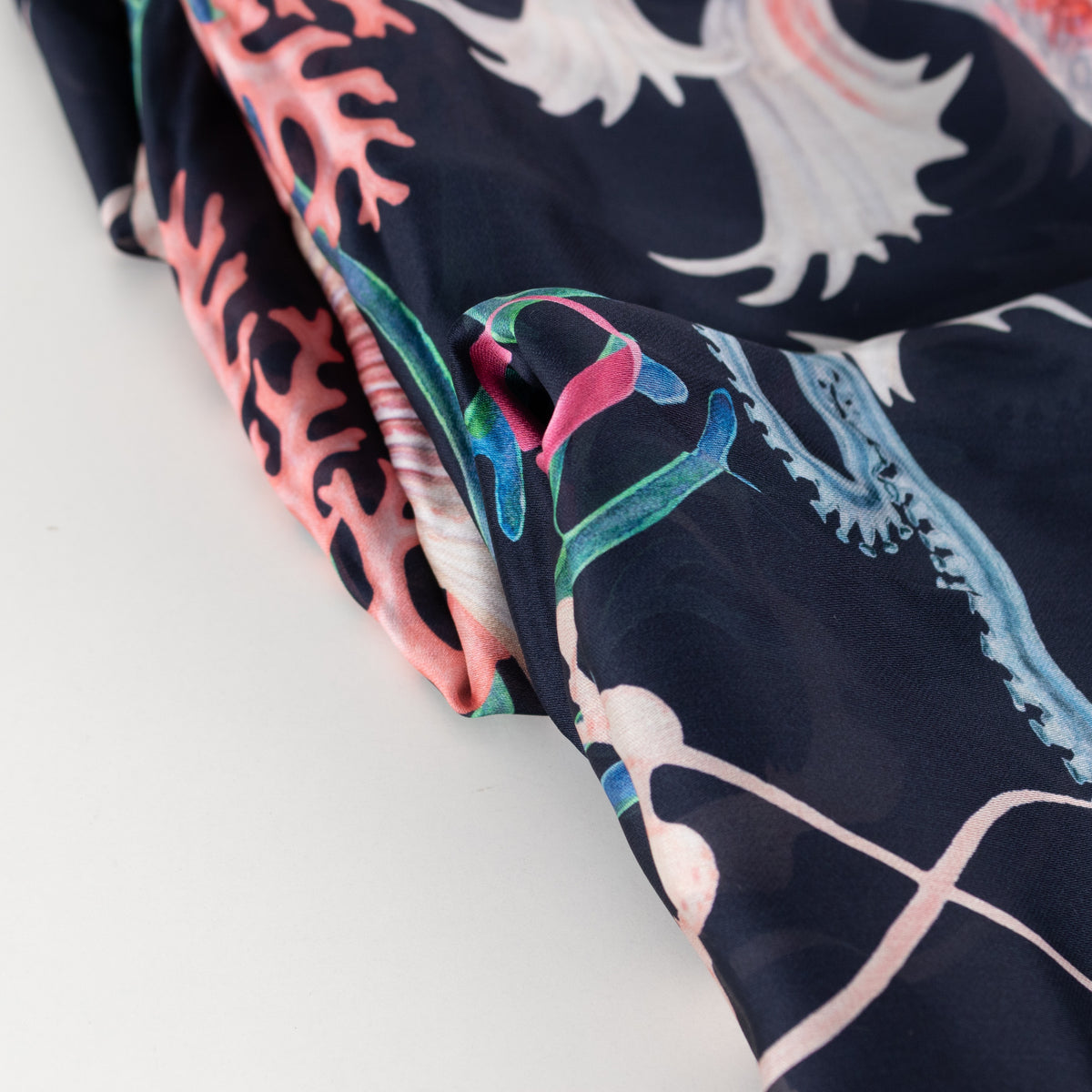 Alexander McQueen Silk Underwater Logo Scarf - Image 12