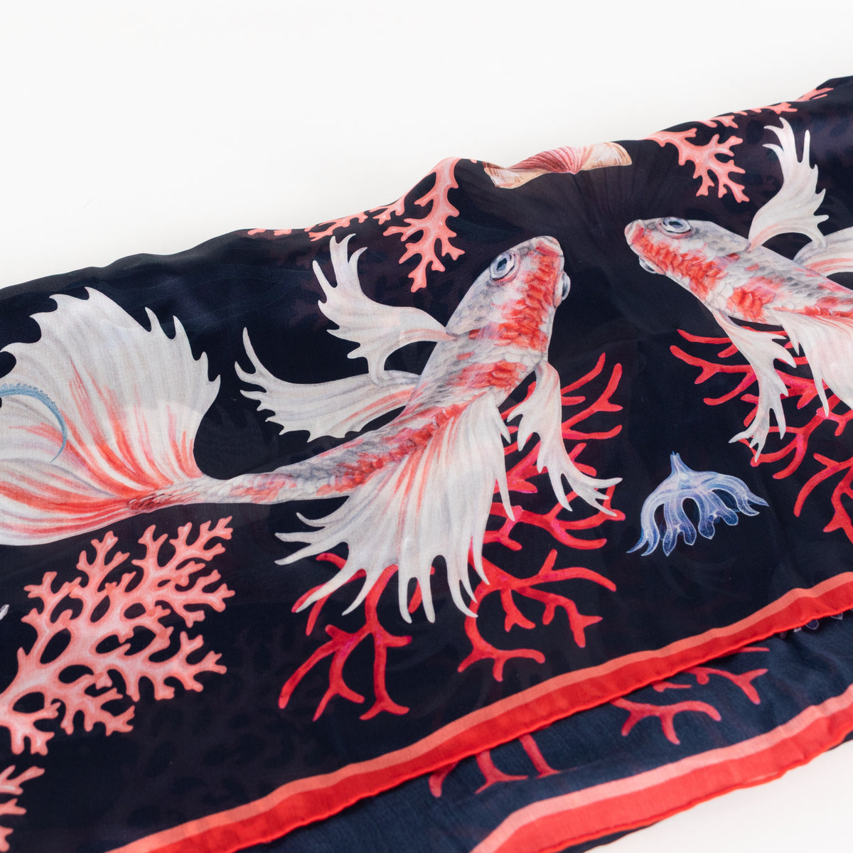 Alexander McQueen Silk Underwater Logo Scarf - Image 17