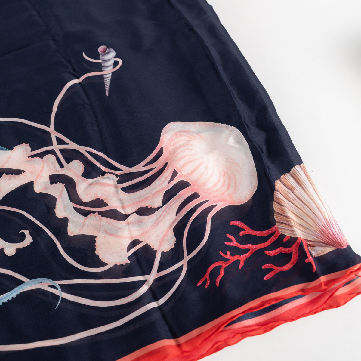 Alexander McQueen Silk Underwater Logo Scarf - Image 5