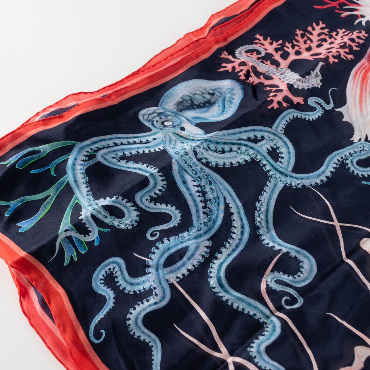 Alexander McQueen Silk Underwater Logo Scarf - Image 6