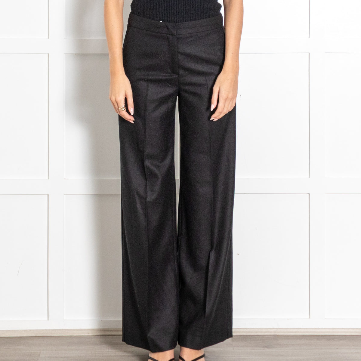 Amina Rubinacci Black Wool Trousers - Image 2