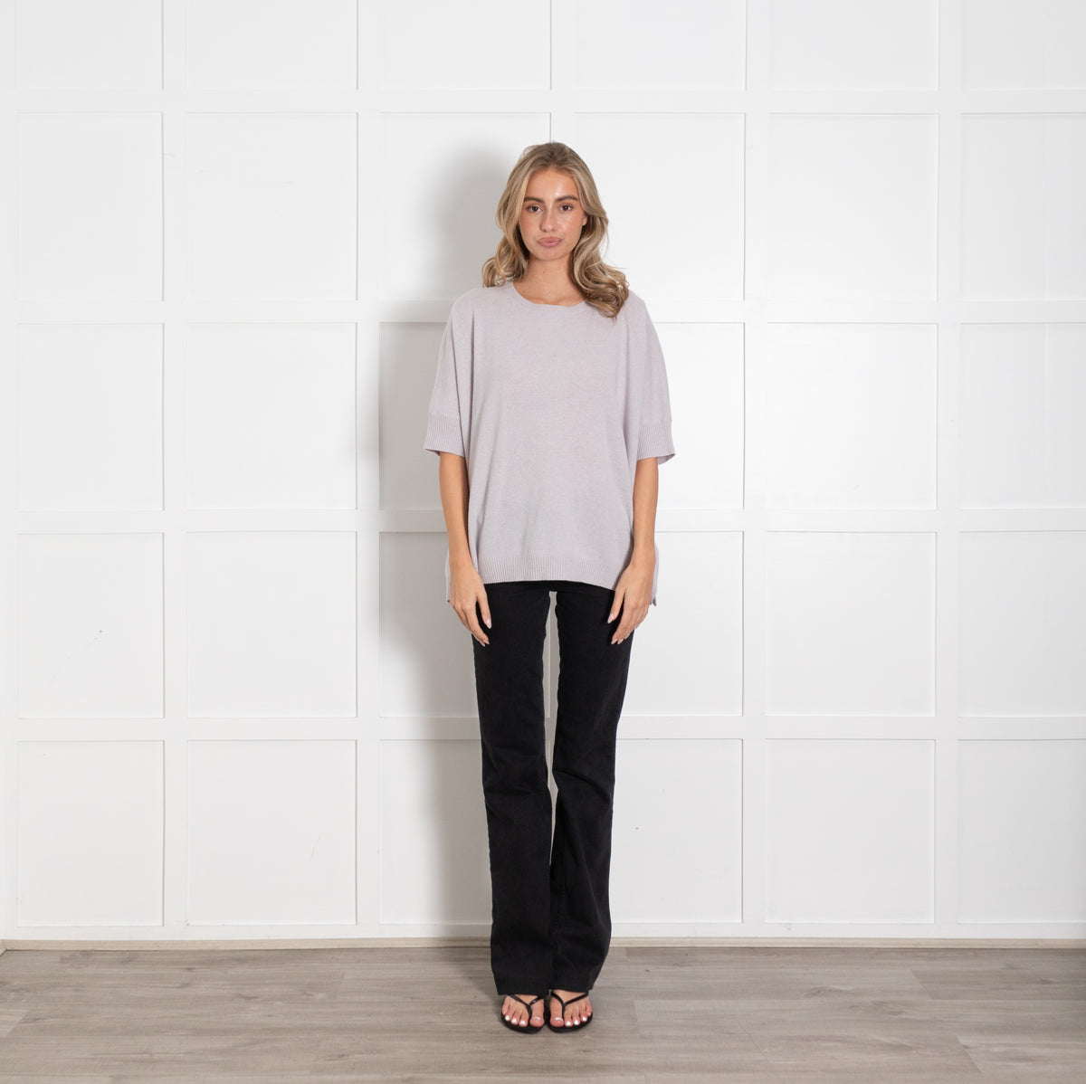 Amina Rubinacci Lilac Cashmere Blend Oversized Jumper UK 10 - Image 1