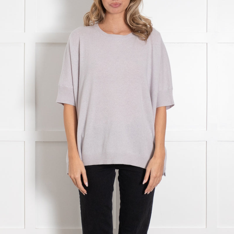 Amina Rubinacci Lilac Cashmere Blend Oversized Jumper UK 10 - Image 2