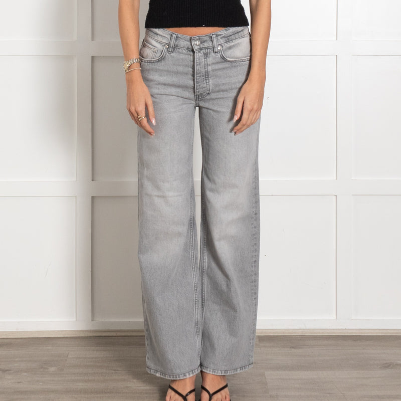 Grey Washed Five-Pocket Jeans - Image 2