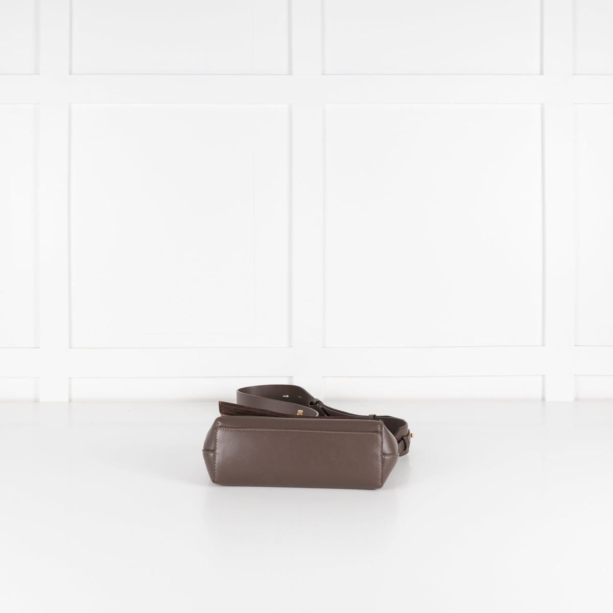 Anya Hindmarch Brown Mortimer Perforted Suede Flap Bag - Image 9