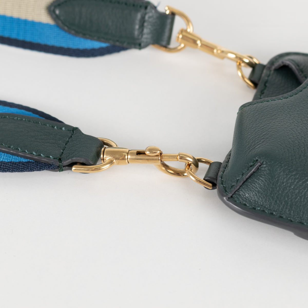 Anya Hindmarch Dark Green Nastro Phone Bag Crossbody - Image 12