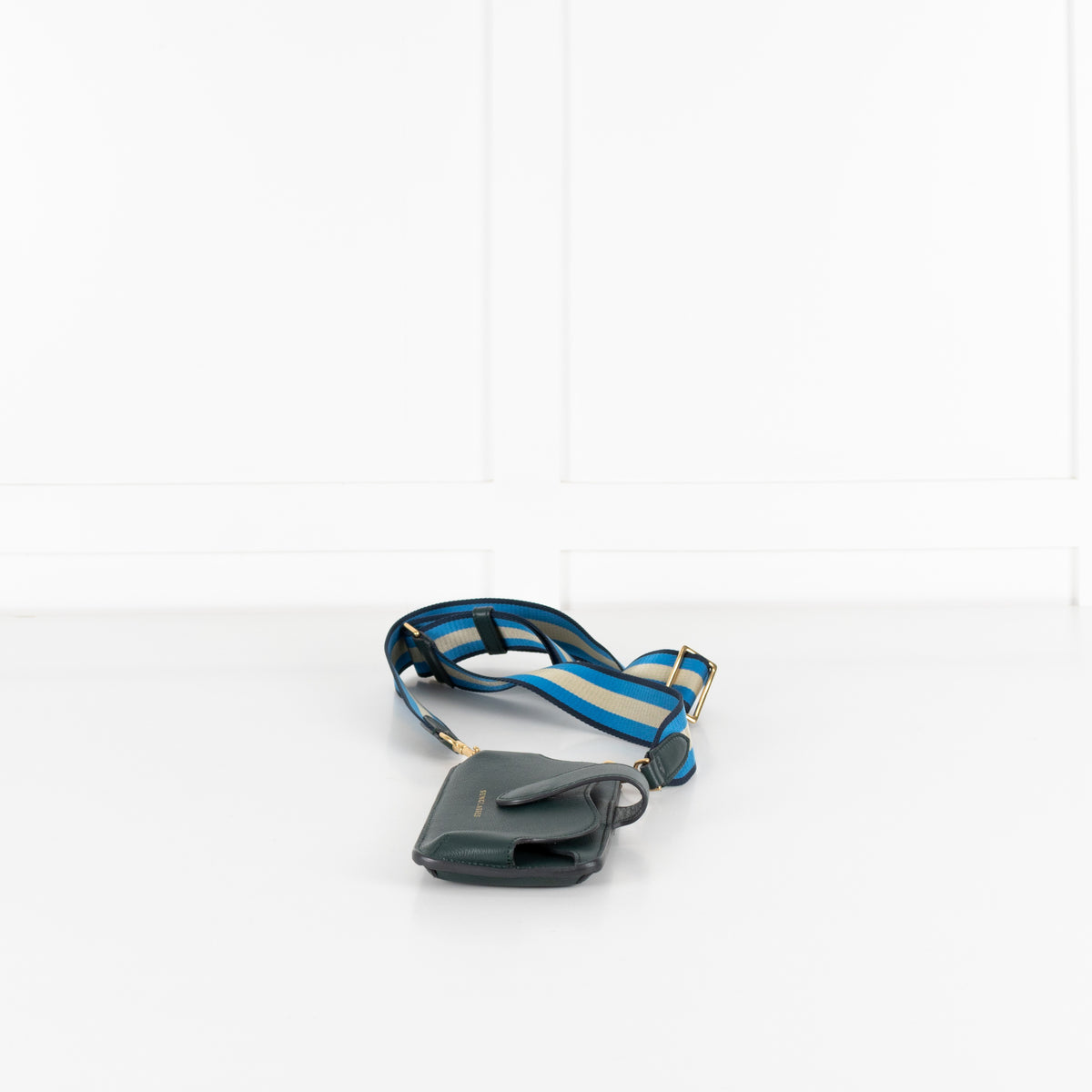 Anya Hindmarch Dark Green Nastro Phone Bag Crossbody - Image 5