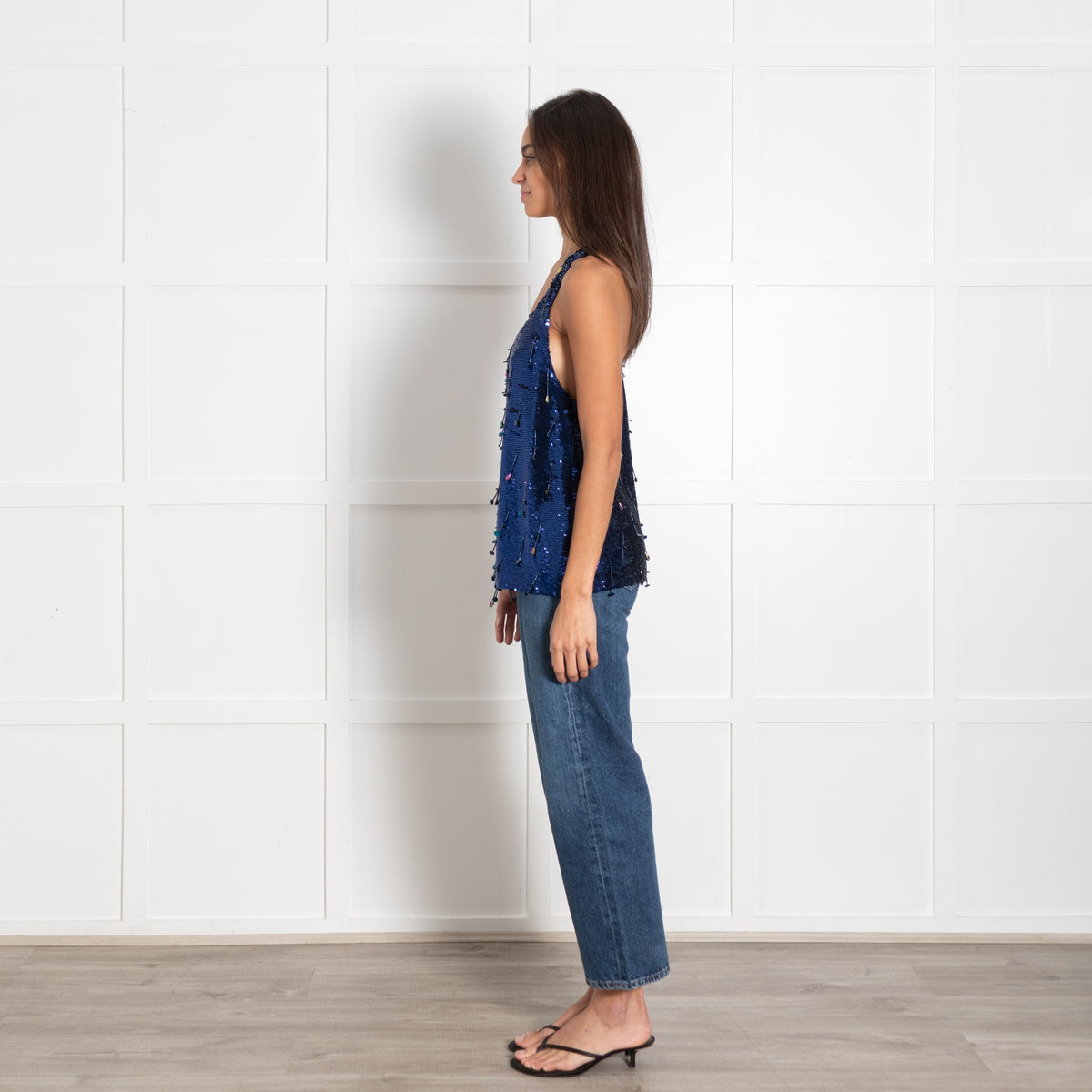 Ashish Blue Sequin Tank Top - Image 4