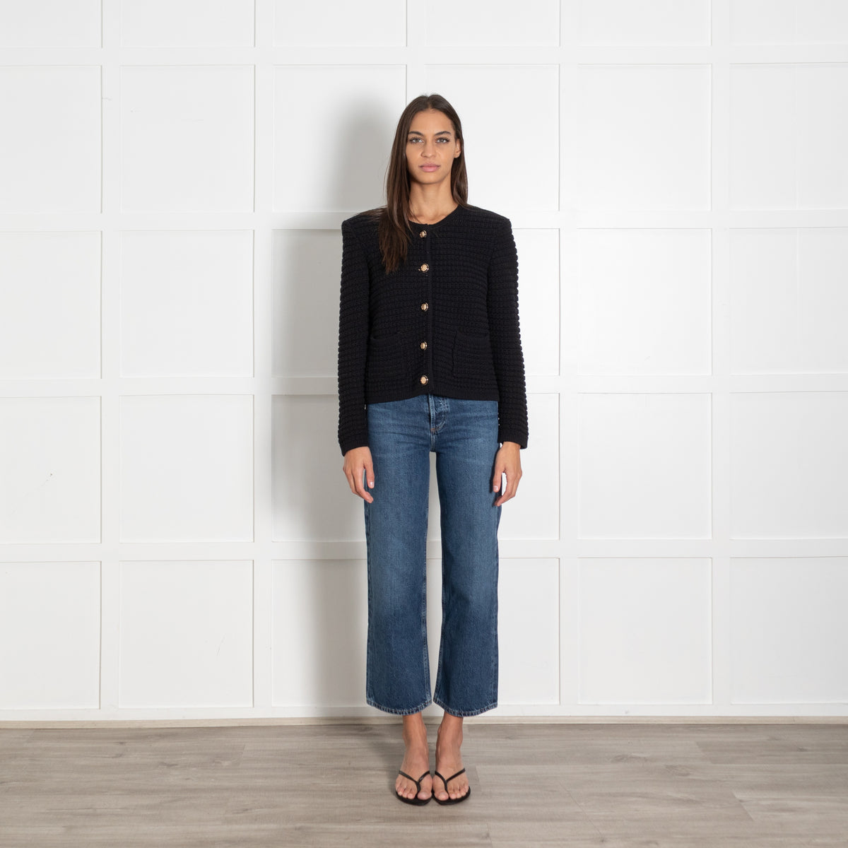 ba&sh Gaspard Black Cardigan - Image 1