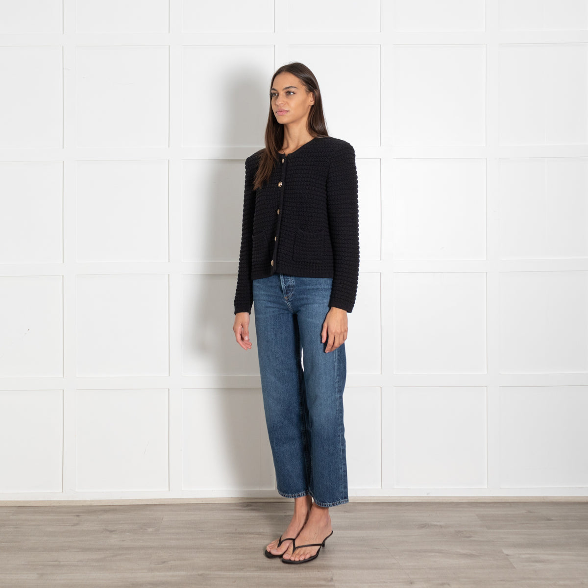 ba&sh Gaspard Black Cardigan - Image 3