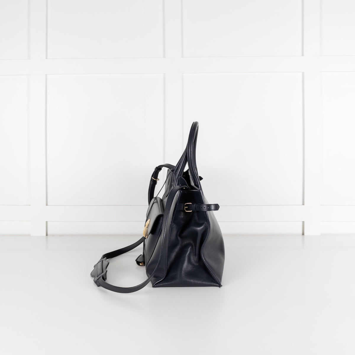 Balenciaga Black Leather Padlock All Afternoon Tote Bag - Image 5