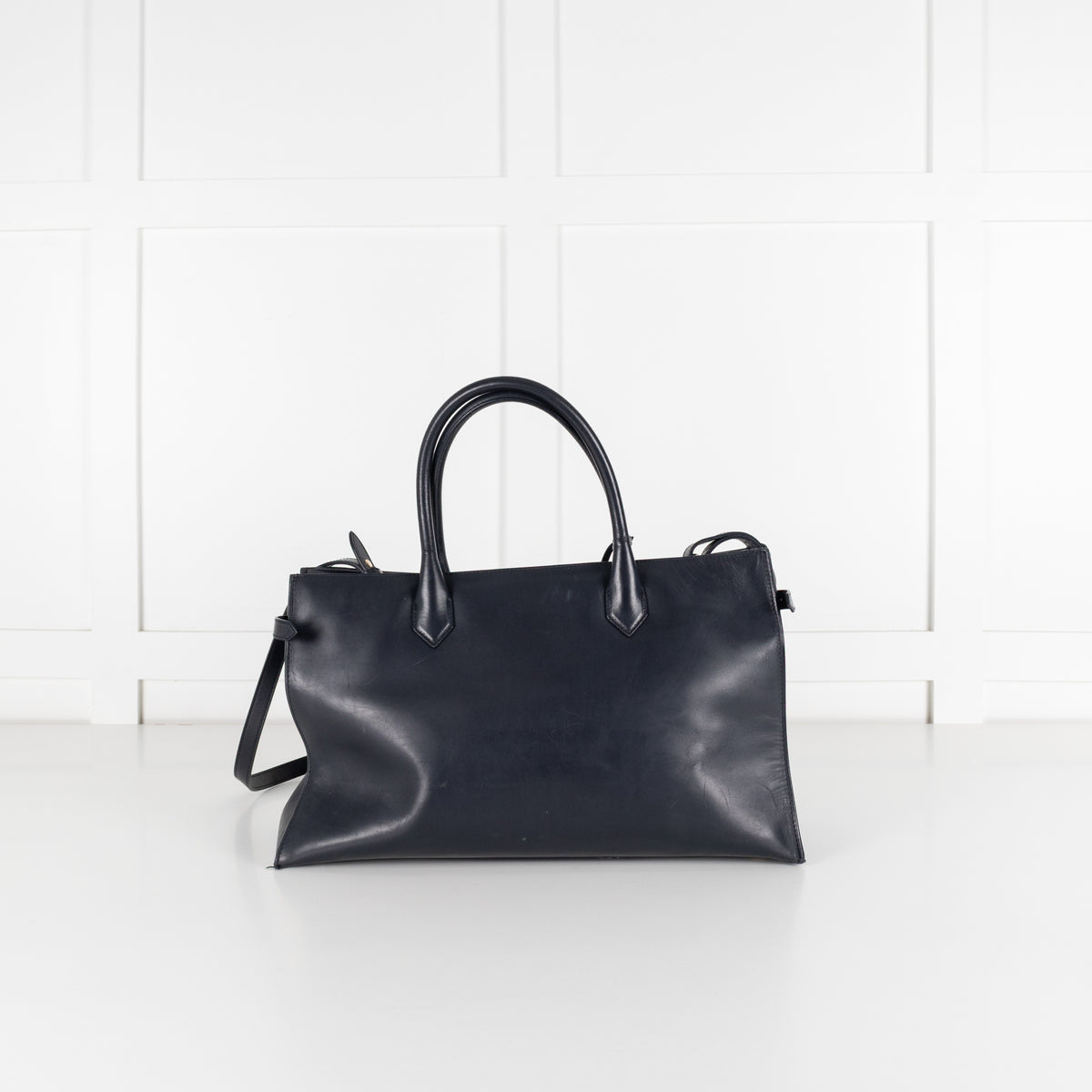 Balenciaga Black Leather Padlock All Afternoon Tote Bag - Image 7