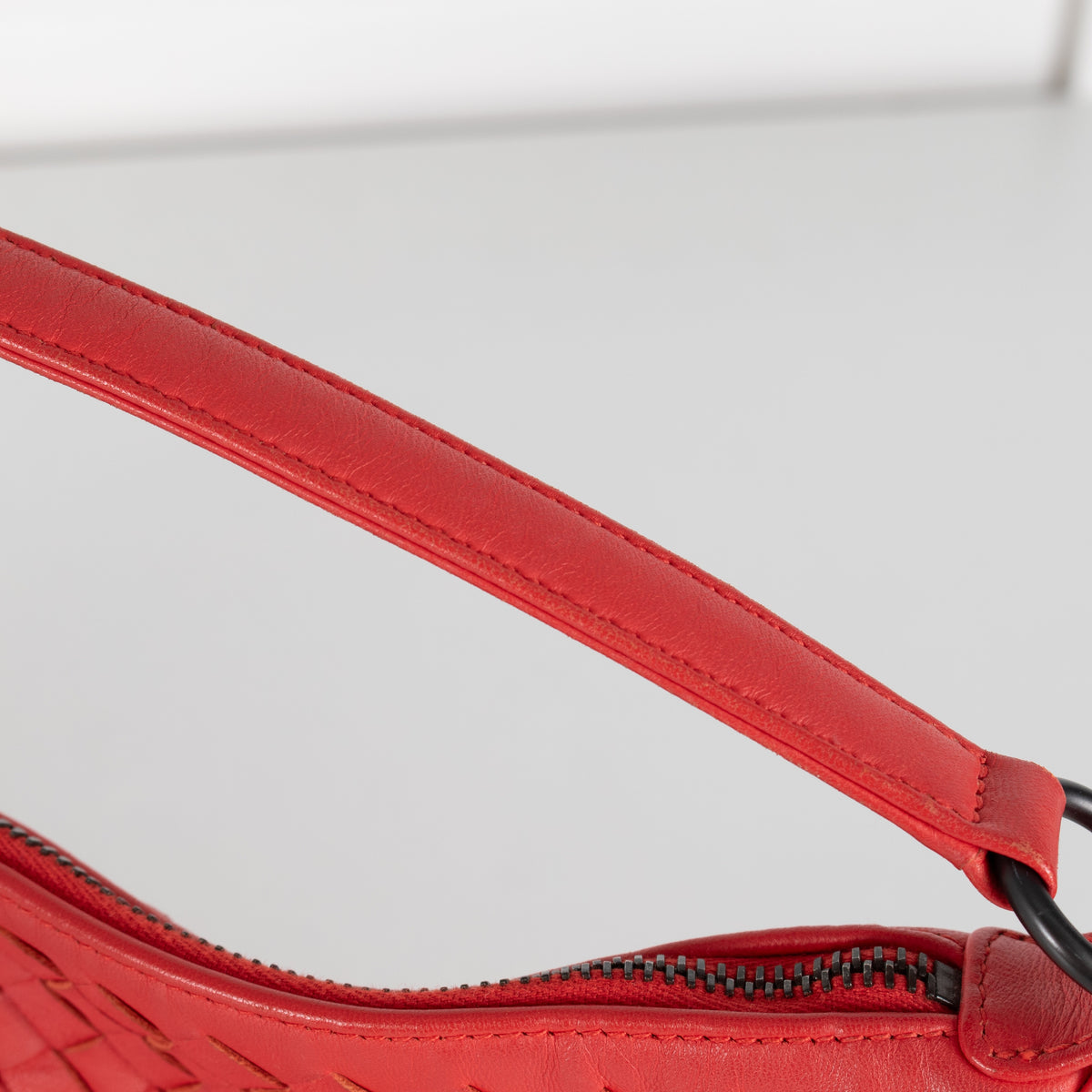 Bottega Veneta Red Intrecciato Nappa Leather Shoulder Bag - Image 13
