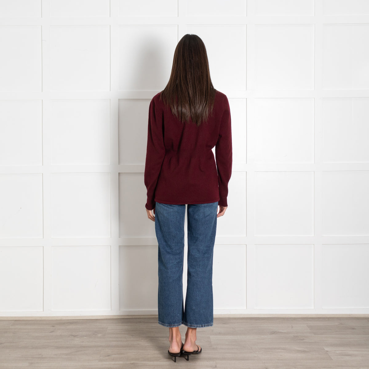 Brunello Cucinelli Burgundy Cashmere Cardigan - Image 5