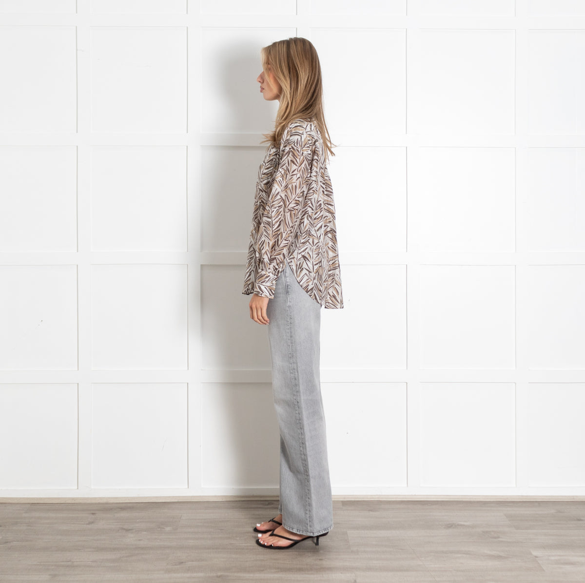 Silk Leaf Print Shirt - Image 4
