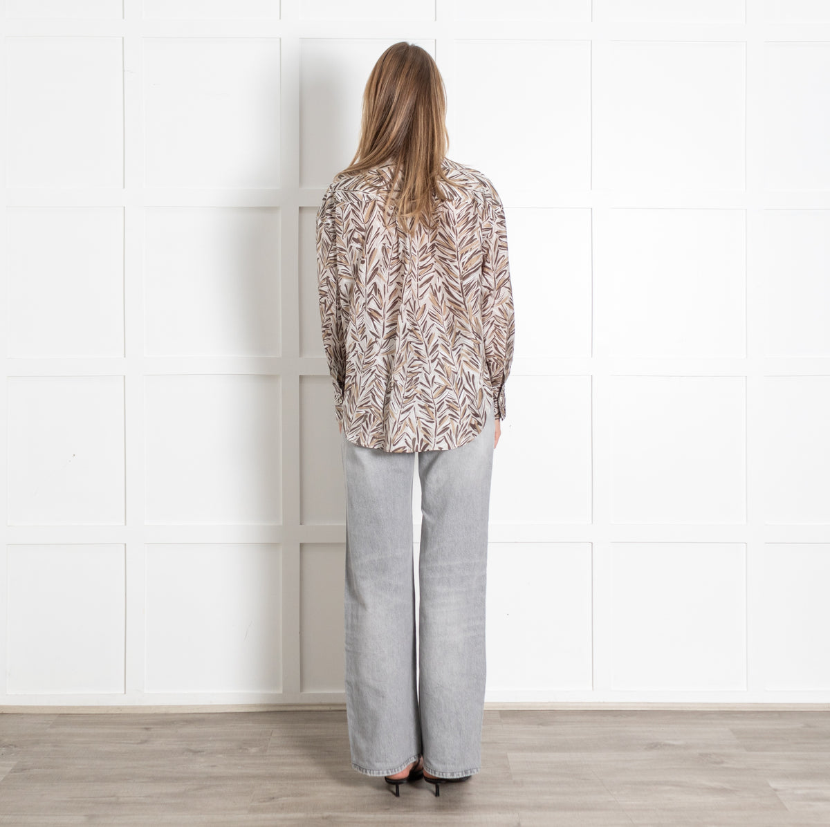 Silk Leaf Print Shirt - Image 5