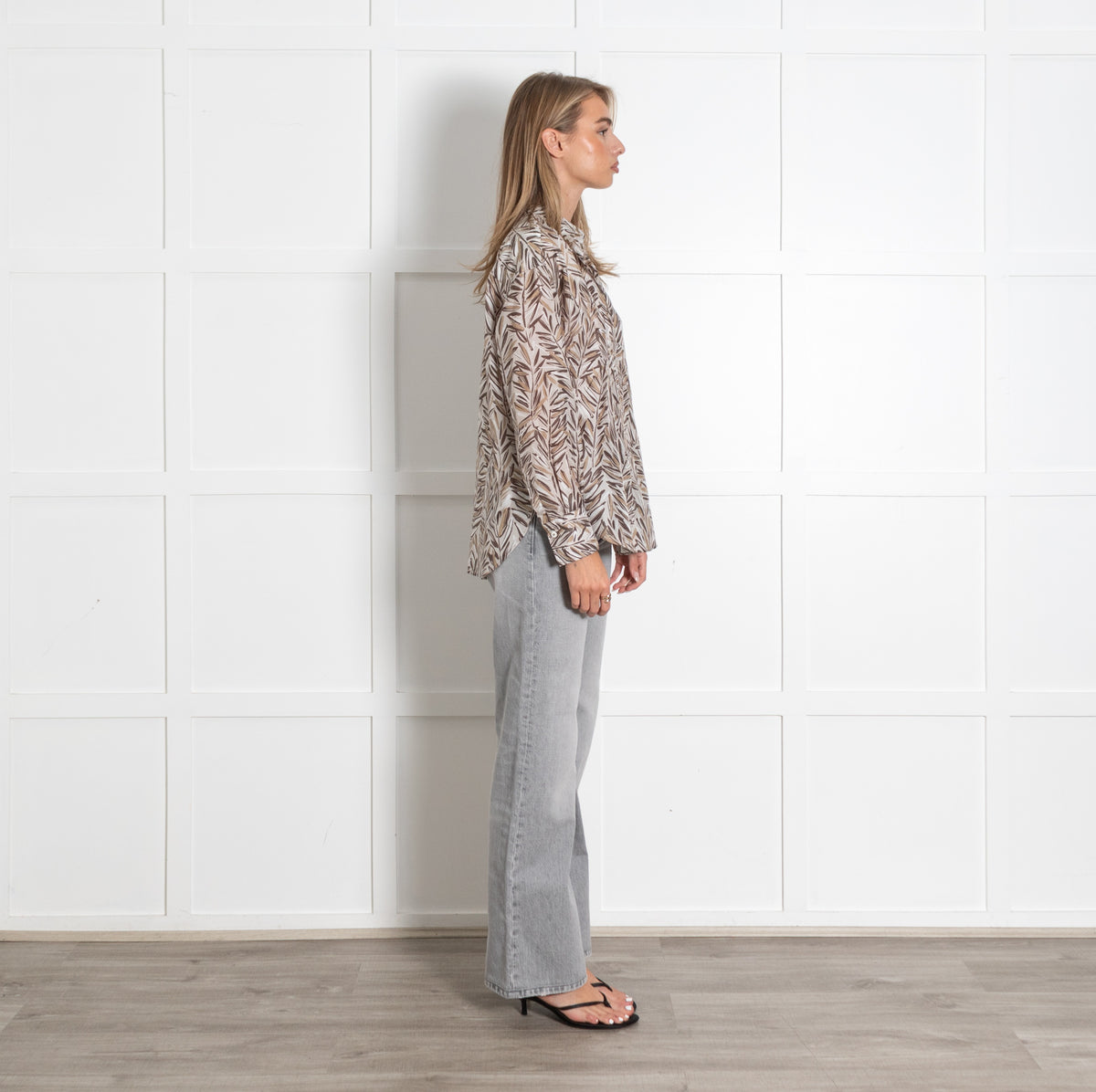 Silk Leaf Print Shirt - Image 6