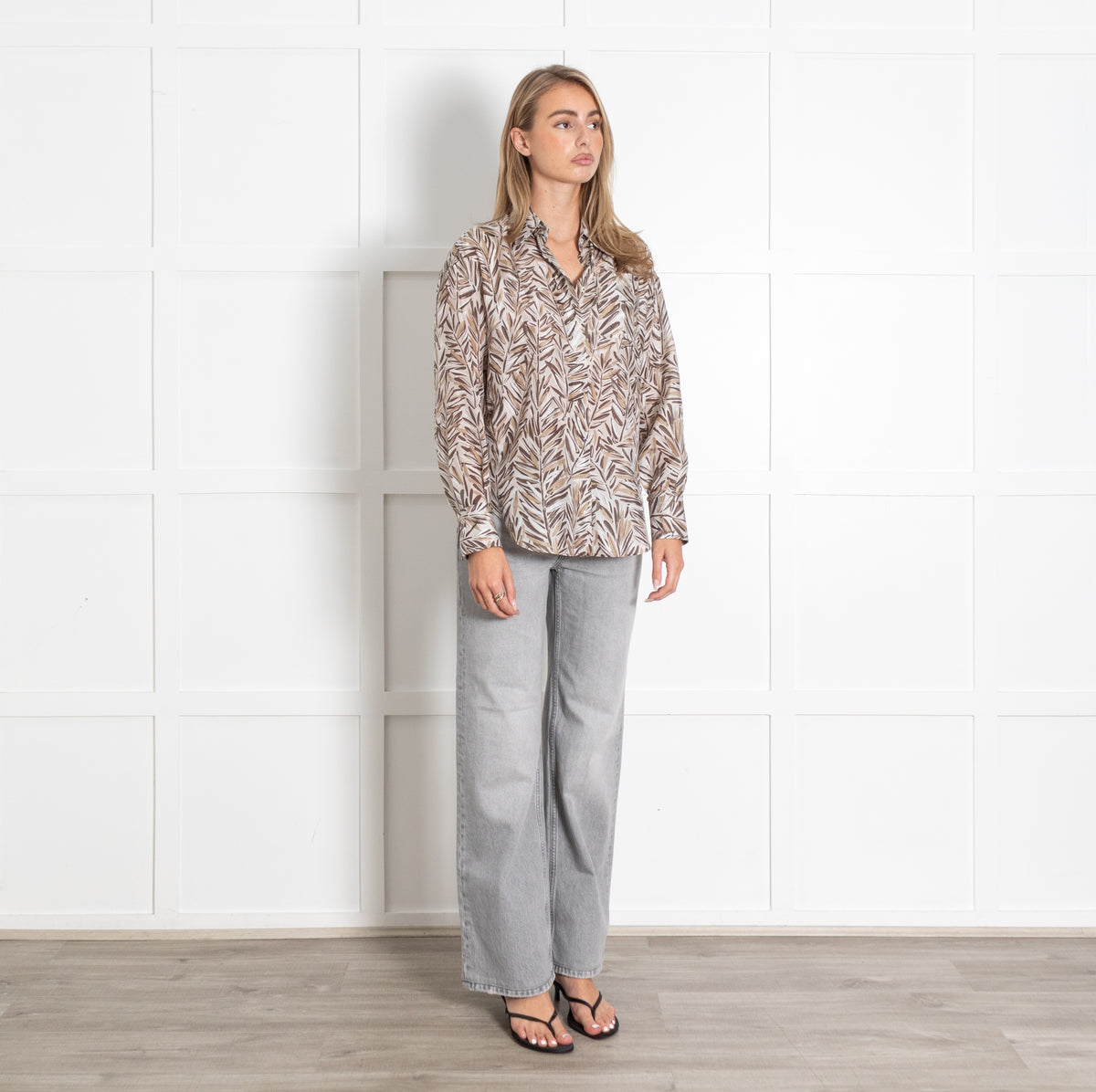 Silk Leaf Print Shirt - Image 7