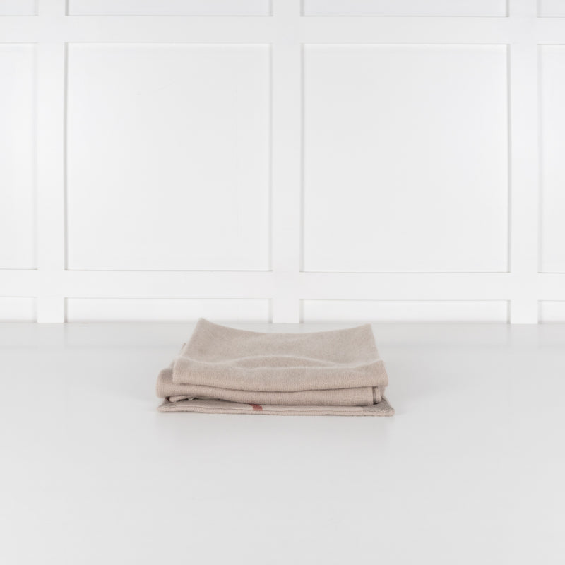 Burberry Taupe Reversible Long Scarf - Image 1