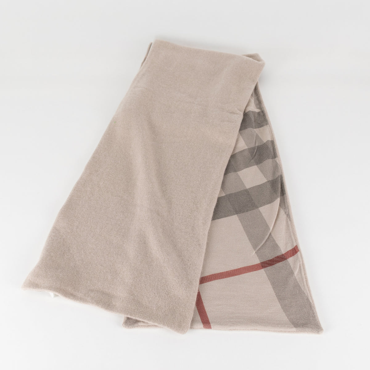Burberry Taupe Reversible Long Scarf - Image 2
