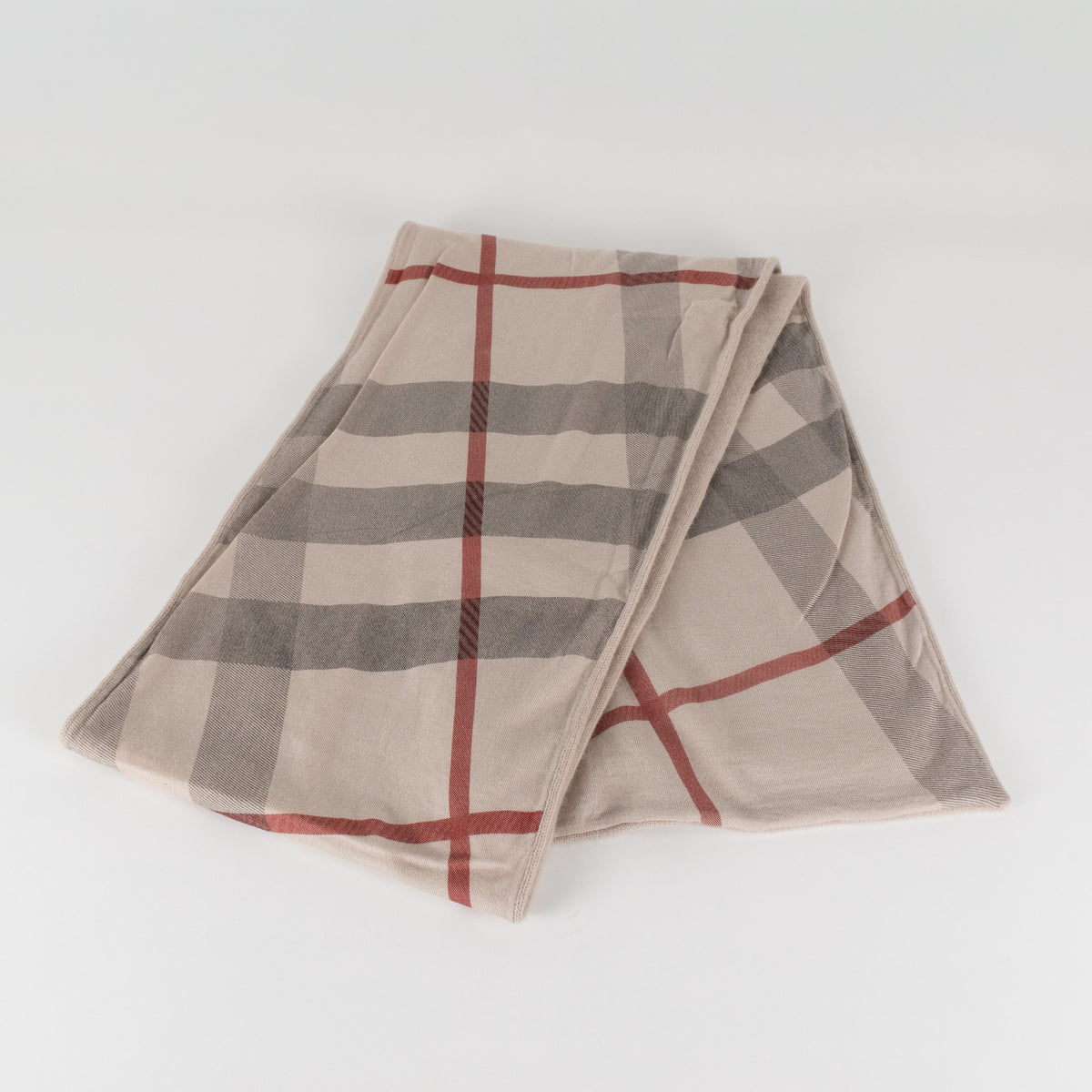 Burberry Taupe Reversible Long Scarf - Image 3