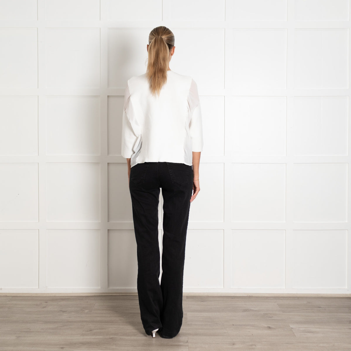 Camilla and Marc White Top With Mesh Insets - Image 5